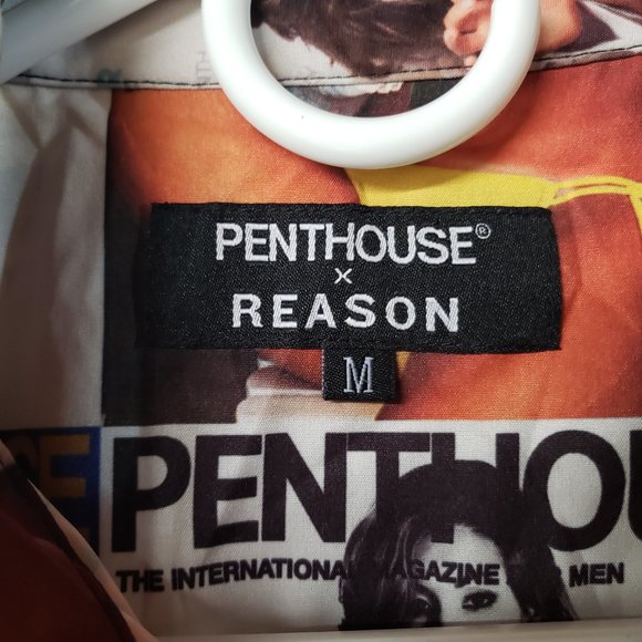 PENTHOUSE Magazine Cover Shirt & Swimsuit bottom X REASON ~ Men’s Medium - Picture 4 of 14